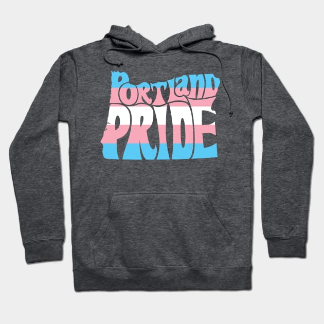 Portland Pride Festival - Trans - Oregon Silhouette - No BG Hoodie by LaLunaWinters